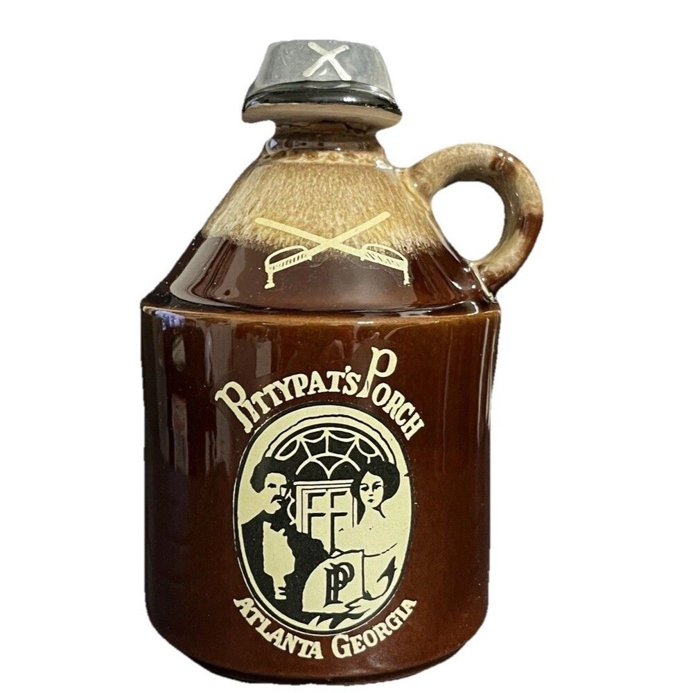 Vintage Pittypat's Porch White Lightning Stoneware Jug Atlanta, Georgia